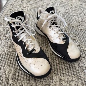 Adidas Black and Cream Athletic Sneakers